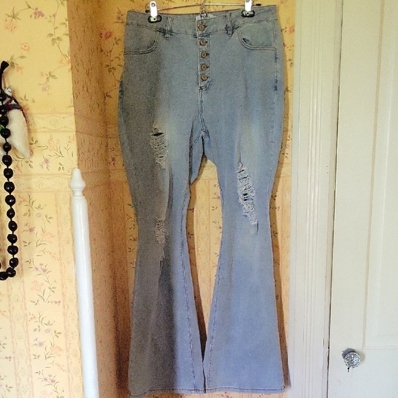 Rue21 Light Blue Flare Jeans - Picture 1 of 4